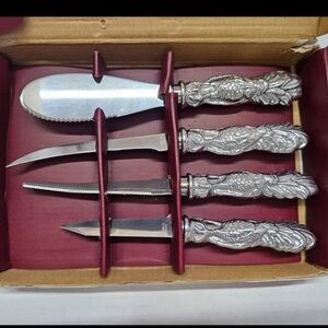 Arthur Court Rooster Utility Knife Set from 2004 in Original Box